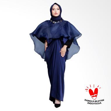 Anf Boutique Amaya Cape Dress Muslim Wanita - Navy
