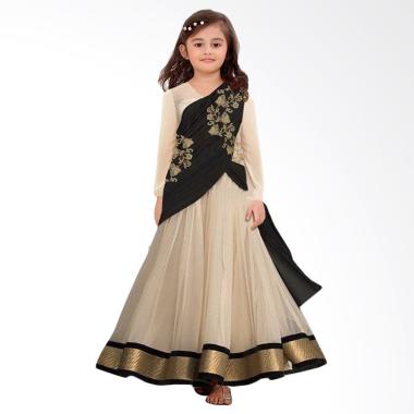 Senshukei Sari Tulle Dress - Brown Black