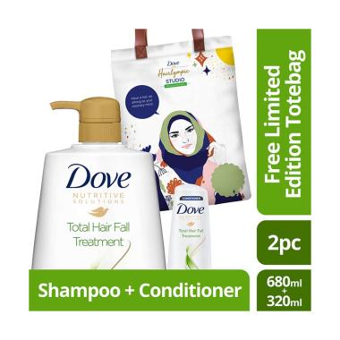 Dove Total Hair Fall Treatment Sham ... ited Edition Totebag Blue