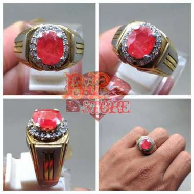 Cincin Batu Permata Safir Songea Orange