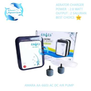 MESIN AERATOR AC DC | AERATOR GELEMBUNG UDARA | AIR PUMP AMARA AA 6603 | AERATOR AC DC AQUARIUM