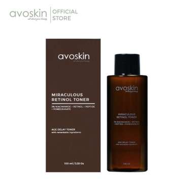 Avoskin Miraculous Retinol Toner 100ml - Toner Wajah Anti Aging - Pencerah Wajah Glowing - Penghilan