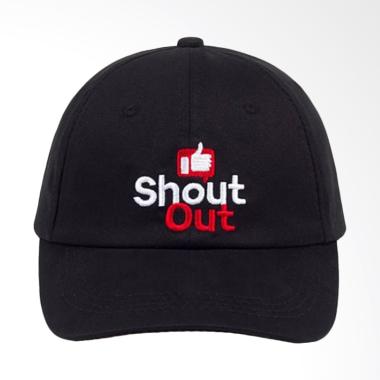 Jersi Clothing Shout Out Baseball Cap Topi Pria - Hitam
