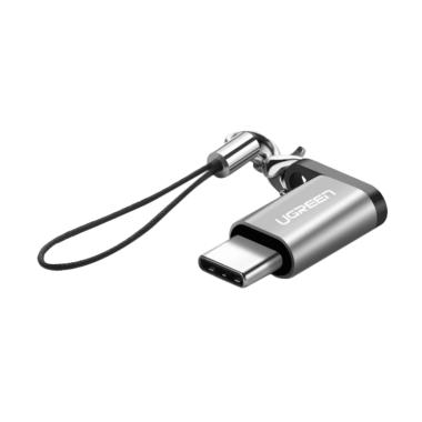 Ugreen US189 Micro to USB-C Adapter Support OTG with Keychain - Silver