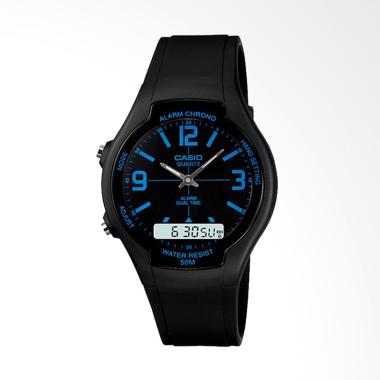 CASIO Analog Digital Jam Tangan Pria - Black [AW-90H-2B] Hitam