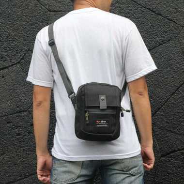 ELBRUS Tas Selempang Pria Cowok Terbaru Model Sling Bag Outvin Original Distro hitam