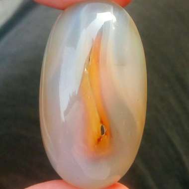 Natural Batu Akik Motif Combong Kristal Jumbo Antik