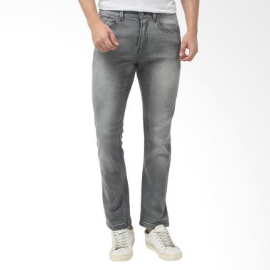Tendencies Ash Denim Stretch Celana Panjang Pria - Grey
