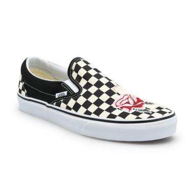 Vans UA Classic Checker Rose Satin Patchwork Slip-On Shoes