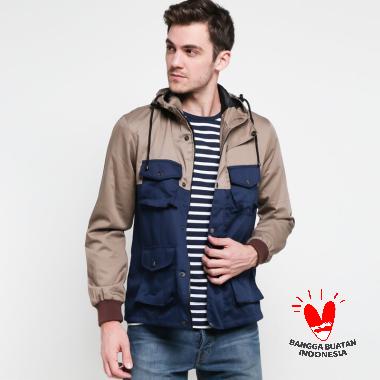 Grosirjaket Style Jacket Parka Pria - Navy