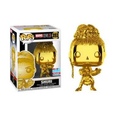 Funko POP! #393 Marvel Studios The First Ten Years Black Panther - Shuri Gold Chrome [NYCC Exclusive