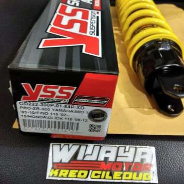 Shock YSS Pro ZR Mio / Beat / Vario110 / Scoopy 300mm Kuning
