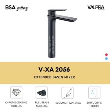 KERAN AIR WASTAFEL TINGGI PANAS DINGIN HITAM / EXTENDED BASIN MIXER