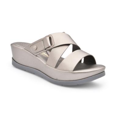Bata Ladies 7912139 Constanza Sandal Wedges Wanita - Pewter