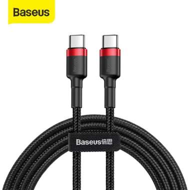 Kabel Data Baseus Cafule Type-C to Type-C Cable PD2.0 60W Fast Charging (20V 3A) 1 METER