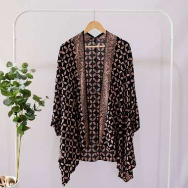 CAVIAR WEAR ATASAN BATIK HITAM MODERN WANITA OUTER BATIK CARDIGAN BATIK KONDANGAN BATIK VISCOSE BATI