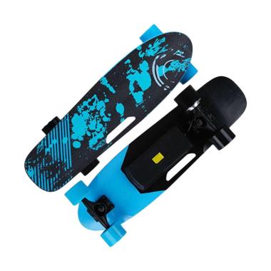 KLIKMYSTORE SoulRun E-Skateboard Electric Wireless Skateboard Listrik RC - BIRU/HITAM