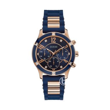GUESS W1234L4 Breeze Multifunction Jam Tangan Wanita [Original] Blue Rose Gold