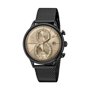 Charles Jourdan CJ-1059 Multi Function Jam Tangan Wanita [Original] Black Brown Metalic