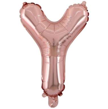 OEM ONE-C390 Balon Foil Huruf Rosegold A-Z Balon Foil Angka 0-9 / Ballon Foil Abjad Alphabet Angka P