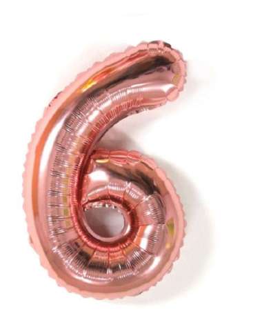 OEM ONE-C390 Balon Foil Huruf Rosegold A-Z Balon Foil Angka 0-9 / Ballon Foil Abjad Alphabet Angka P