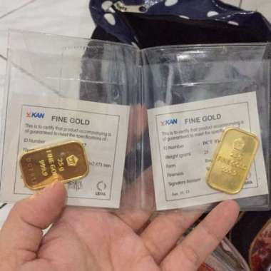 Logam mulia antam 25gr tegak