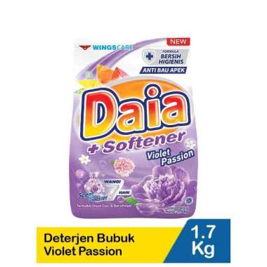 Promo Harga Daia Deterjen Bubuk + Softener Violet 1700 gr - Blibli