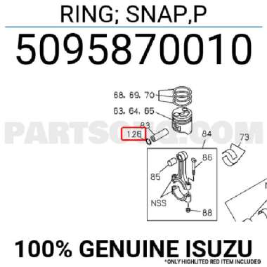ISUZU I5-09587 001-0 SNAP RING,PT