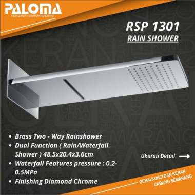 PALOMA RSP 1301 KEPALA RAIN SHOWER / KEPALA SHOWER BRASS CHROME