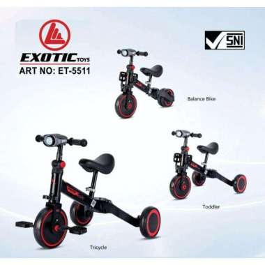 [TERMURAH BAMS✨] SEPEDAH ANAK BALANCE BIKE 3IN1 AT 7905 ET 5511 SEPEDAH EXOTIC BALANCE BIKE AT7905 E