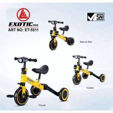 [TERMURAH BAMS✨] SEPEDAH ANAK BALANCE BIKE 3IN1 AT 7905 ET 5511 SEPEDAH EXOTIC BALANCE BIKE AT7905 E