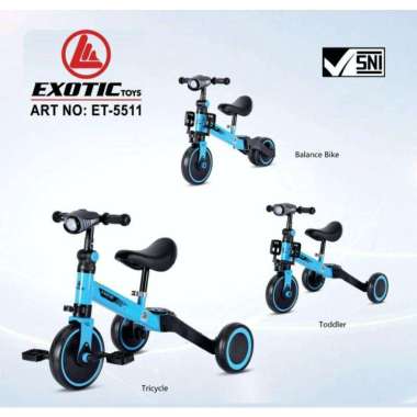 [TERMURAH BAMS✨] SEPEDAH ANAK BALANCE BIKE 3IN1 AT 7905 ET 5511 SEPEDAH EXOTIC BALANCE BIKE AT7905 E