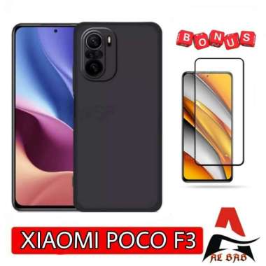 Softcase XIAOMI POCO F3 (2021) Paket Casing dan Tempered Glass Warna