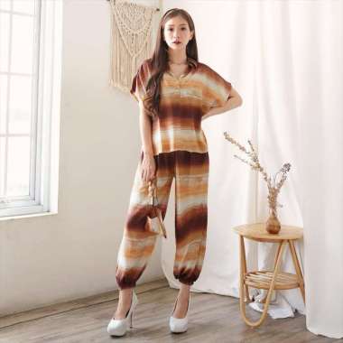 Oneset DK Collection Bali Set Wanita Celana Jogger Joger Miami Rayon Luxury Casual Kekinian | Fashio