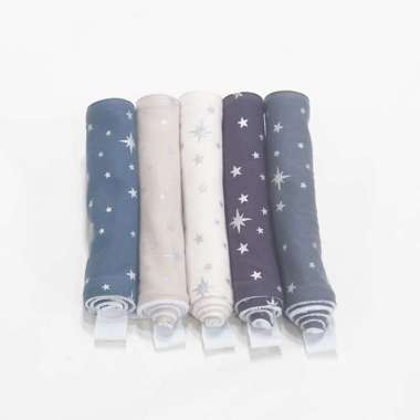 cribcot burp cloth (kain sendawa) - x5 Starlight Boy