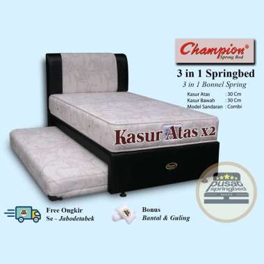 Champion Springbed 3 in 1 Springbed Sorong Fullset / Tanpa Sandaran (JAKARTA - BOGOR - DEPOK - TANGE