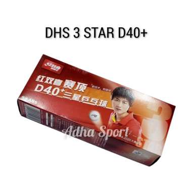 Bola Pingpong DHS 3 Star D40+ Original Bintang Tiga Adha Sport Putih