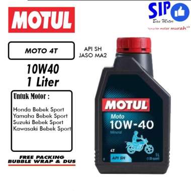 Oli Motul Moto 10W40 1L 4T Mineral OLI MOTOR ORIGINAL MOTOR BEBEK SPORT