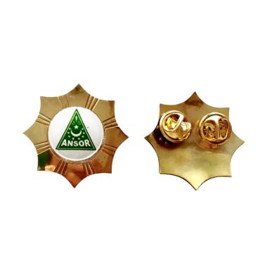 Mulyocreative Logo Ansor Model Bintang Pin Lencana - Emas [2 pcs] Emas