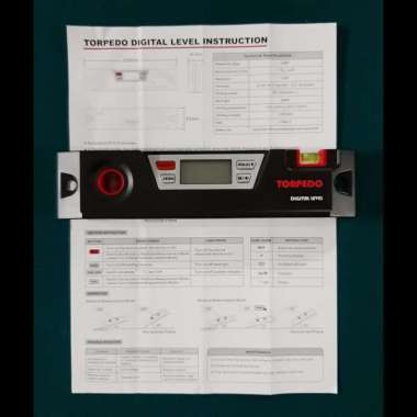DIGITAL LEVEL 9" WATERPASS 9 INCHI TORPEDO V-GROOVE ALAT UKUR DIGITAL