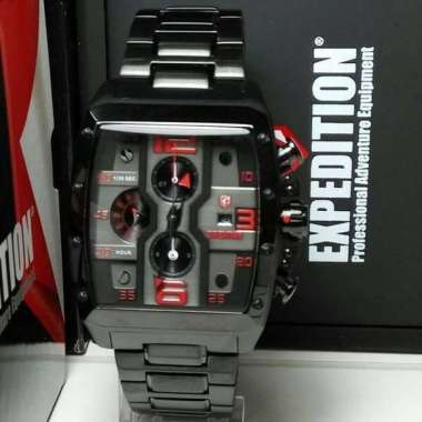 EXPEDITION 6636MB - Jam Tangan Pria Analog ORIGINAL - Black Red
