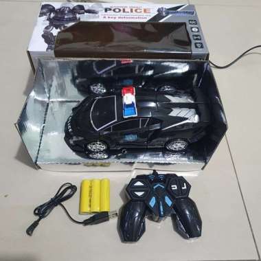 MAINAN MOBIL ROBOT POLISI REMOTE CONTROL / MOBIL RC TRANSFORMER POLICE Multicolor