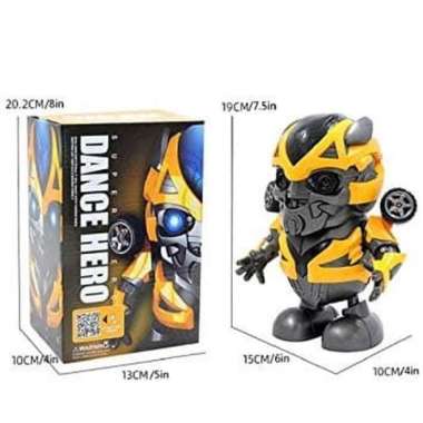 Mainan anak robot dance hero joget BUMBLEBEE transformer mirip ironman