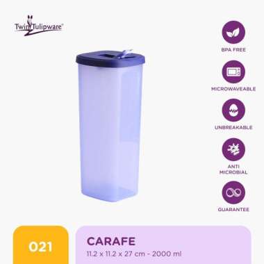 Pitcher Twin Tulipware Carafe 2000 ML Blue Diamond