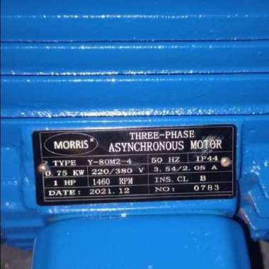 DINAMO / ELEKTRO MOTOR MORRIS 3 PHASE 1 HP 1HP 750w