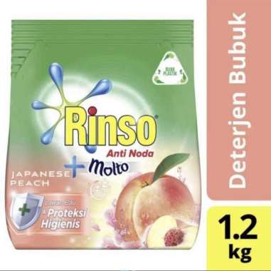 Promo Harga Rinso Anti Noda Deterjen Bubuk + Molto Japanese Peach 1200 gr - Blibli