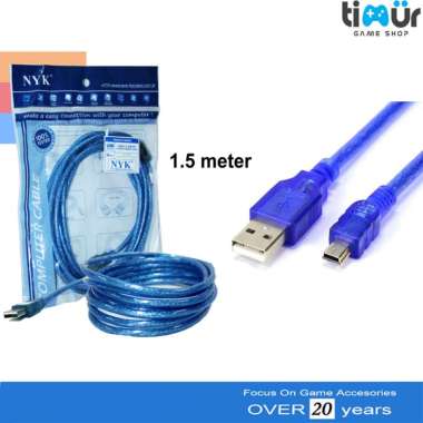 Kabel Mini USB charge Charger Stik Stick PS3 / PSP / Harddisk NYK Biru