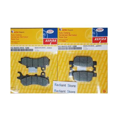 Paket Kampas Rem Depan Belakang Aspira for Honda PCX ADv 2017-2020 Lokal SILVER