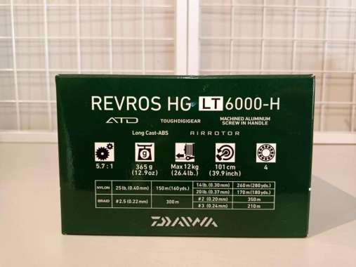 REEL SPINNING DAIWA REVROS LT CXH Power Handle 6000