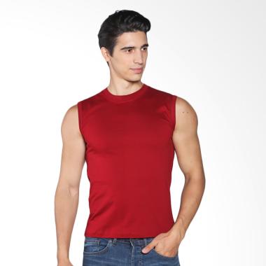 Vm Kaos Polos Singlet - Merah Maroon